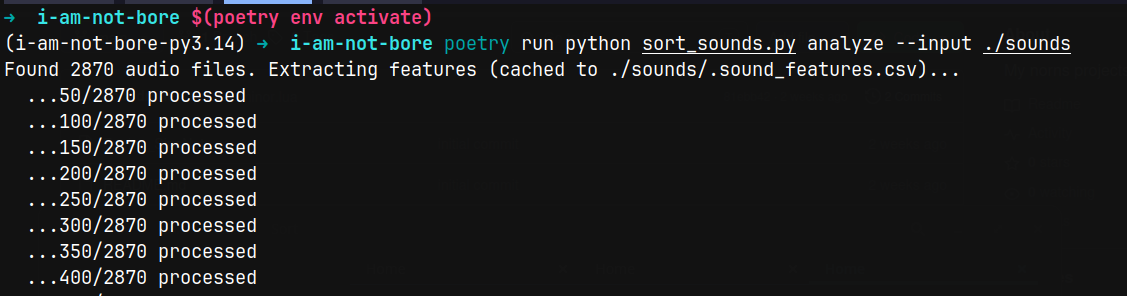 Python script for sorting the audio files
